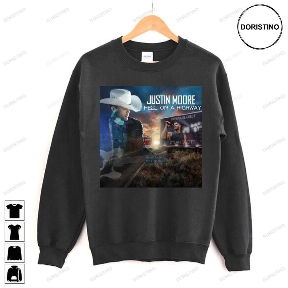 Hell On Highway Justin Moore Awesome Shirts